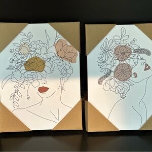 Floral Line Art  Duo